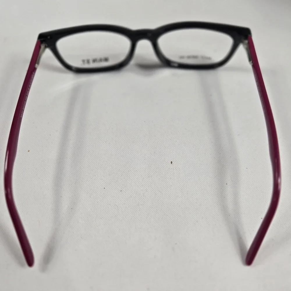 Main St MA37 Eyeglasses Frames Black Purple 50 18 140 Rectangle Spring Hinge NWT